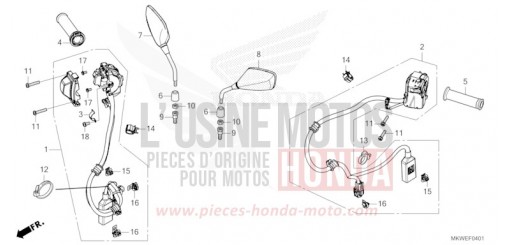 SWITCH/GRIP/MIRROR (NC750XD) NC750XDS de 2025